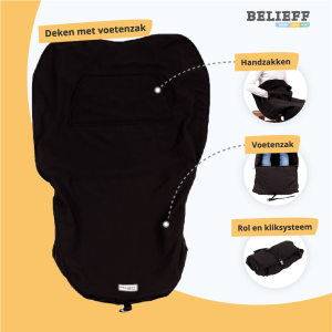 Belieff Rolstoel deken met Voetenzak - handzakken - water wind afstotend