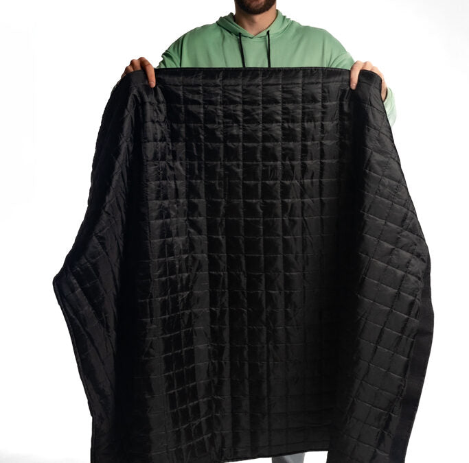 Outdoor-Wickeldecke XL mit Handwärmertaschen