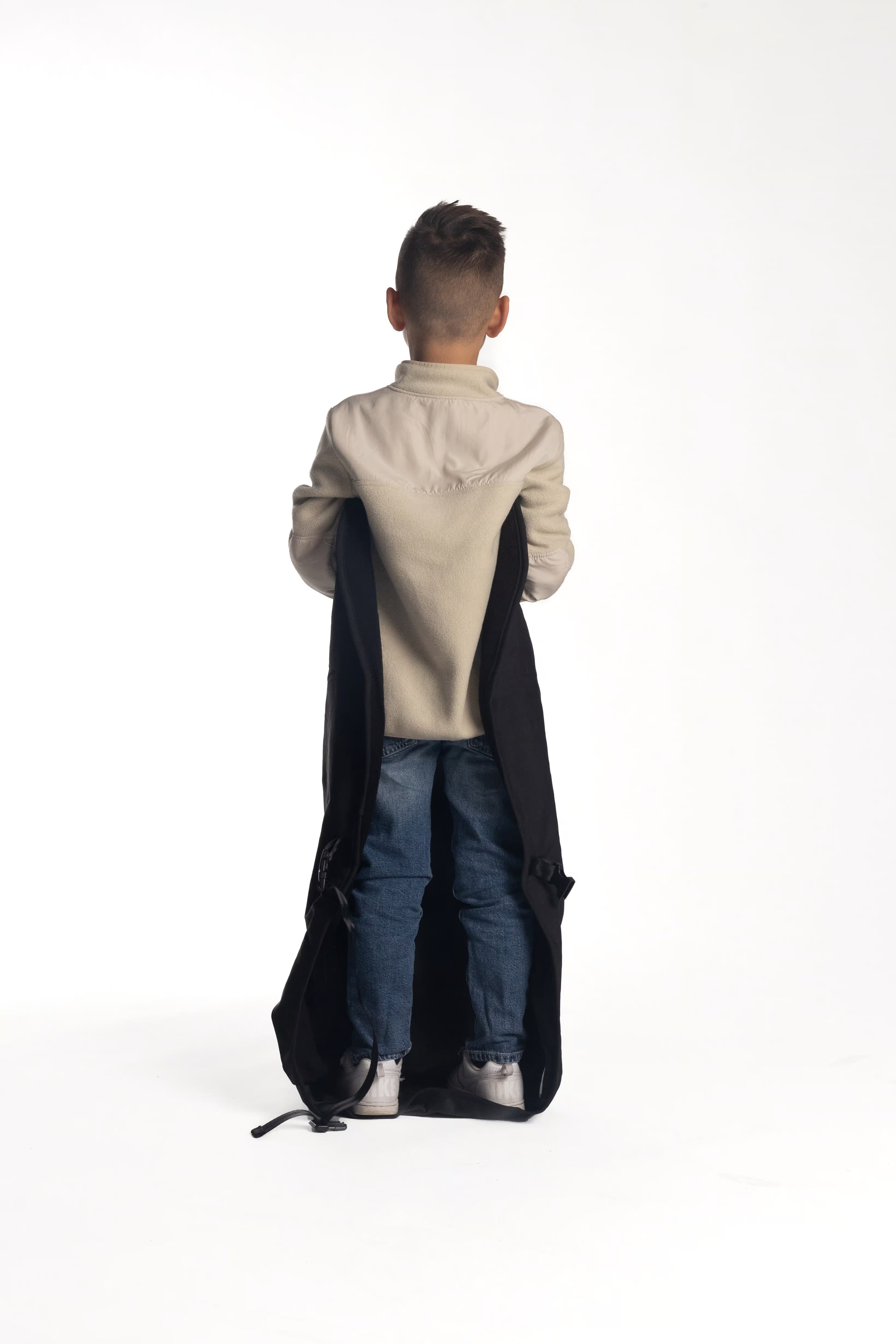 Belieff Kids rolstoel deken met flexibele onderlaag - handzakken - dubbel gevoerd - Zwart