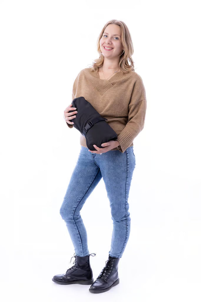 Belieff open outdoor deken fleece (dubbel gevoerd) met handzakken en voetbescherming