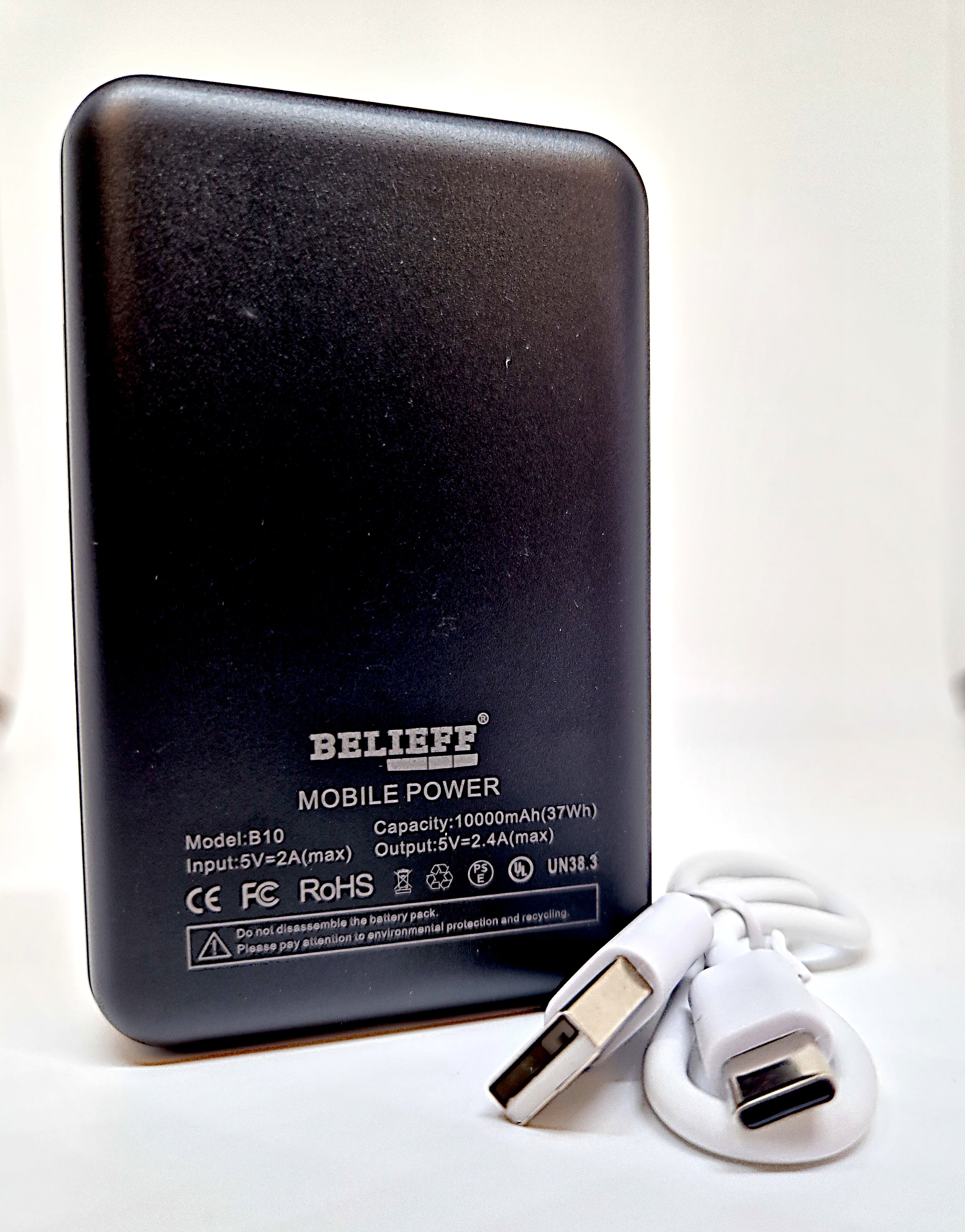Belieff powerbank 10.000MAH - tot 6 uur verwarmen