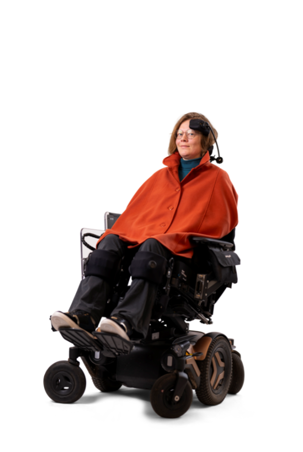 Wollen rolstoel poncho Demi - dames - Mos collectie - made in Nederland