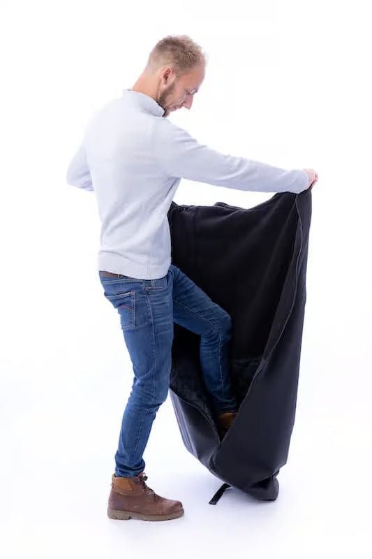 Belieff Warm Scooter-Decke rundum geschlossen mit Handwärmertaschen