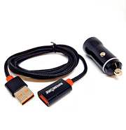 Belieff USB-kabel 2 m + autoadapter