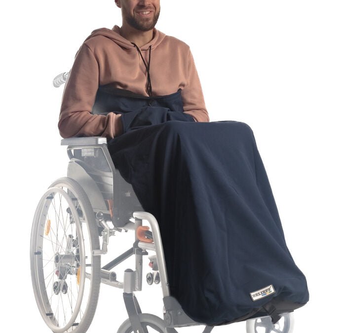 Belieff rolstoel deken - Gesloten achterkant - Rits aan beide zijkanten voor openklappen - Belieff