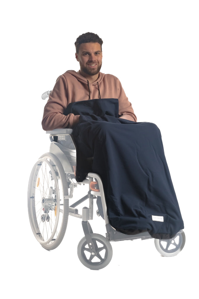 Belieff – Rolstoel deken flexibele onderlaag – Dubbel gevoerd – handzakken