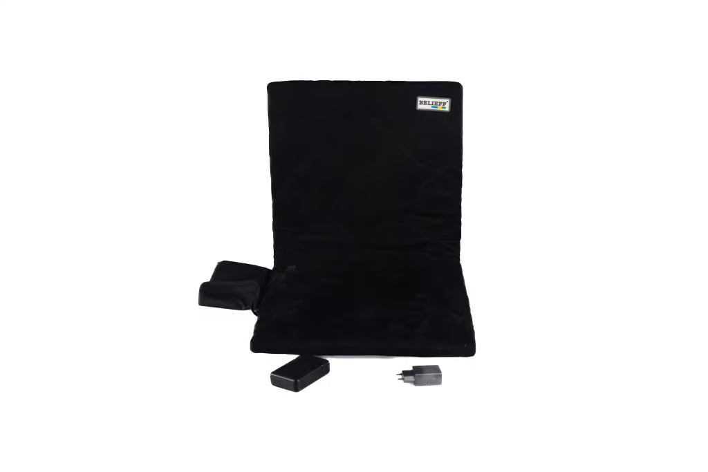 Wireless heating pad – back and bottom – 3 heat settings – up to 49 degrees – power bank not included 