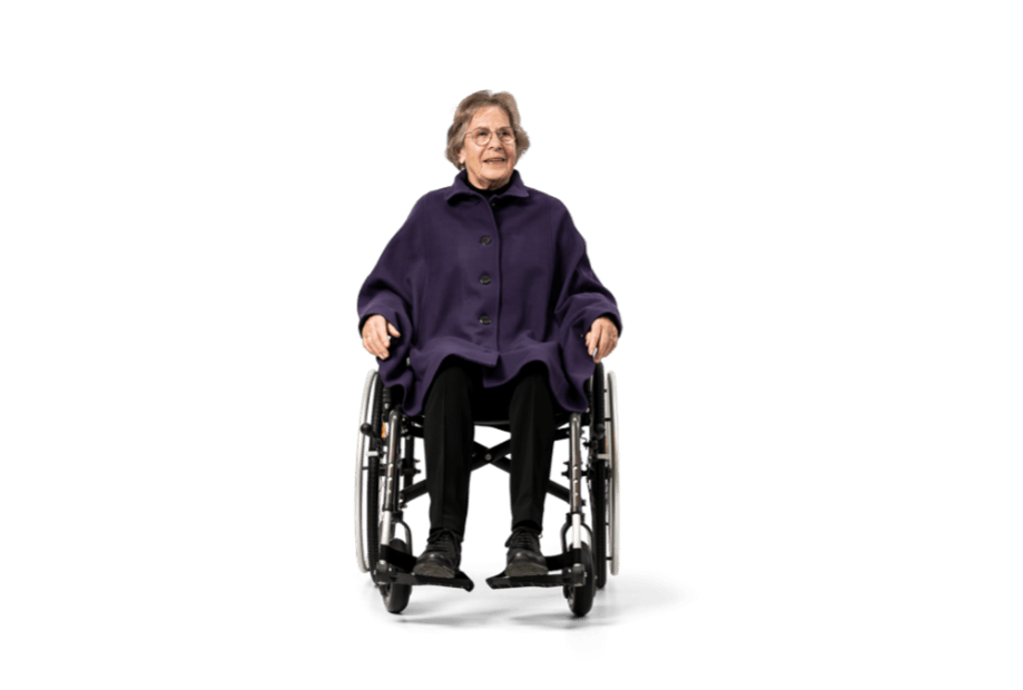 Wollen rolstoel poncho Demi - dames - Mos collectie - made in Nederland - Belieff