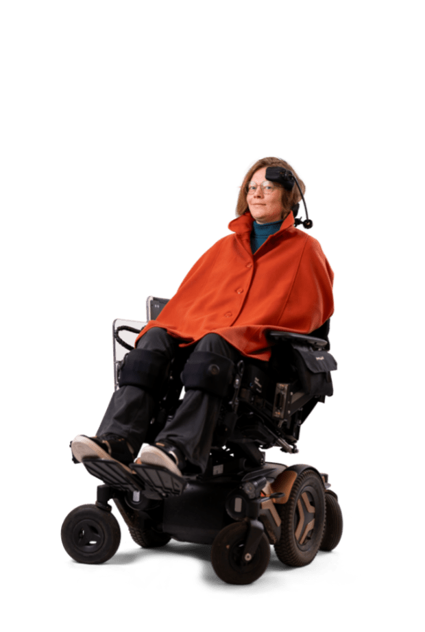 Wollen rolstoel poncho Demi - dames - Mos collectie - made in Nederland - Belieff